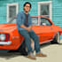 draw your car into vector cartoon portrait