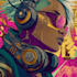 design cyberpunk character splash art