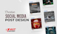 do attractive facebook ad design and instagram posts