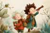 create cartoon kids book illustrations