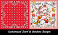 create scarf and bandana pattern design for fabric print