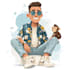 draw vector cartoon portrait of you