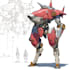 draw character mecha robot illustration