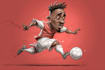 design sport player into vector, illustration ,cartoon