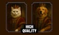 create a royal style portrait of your pet in elegant aristocratic outfits