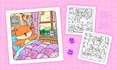 create cute, cozy, bold and easy story coloring book