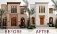 redesign and render your modern house exterior facade
