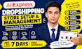 completely manage your ebay dropshipping store as VA