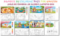 draw valentines color by number children activity coloring pages for KDP