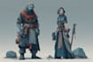 create dnd character art and sci fi concept art