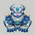 design mecha robot mascot logo with express delivery