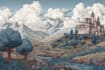 design fantasy background, landscape art