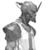 make a sci fi, cyberpunk, fantasy character design sci fi art
