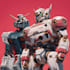 drawing mecha and robot