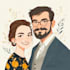 draw couple portrait for wedding illustration