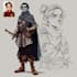 create dnd character art and sci fi concept art