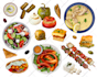 draw custom food illustrations for menu, packaging, stickers