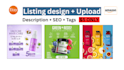 design product listing images for etsy and amazon