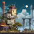 make eyecatching pixel art game backgrounds and animations