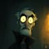 draw art in dark cartoon comic style