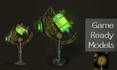 create hard surface low poly game ready assets and props