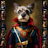 create custom super hero pet portrait