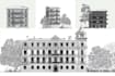 draw detailed building vector line art