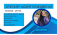 beta read, find active literary agent for movie script, children book, fiction
