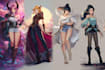 draw anime and game style characters art