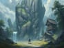 draw environment art in fantasy, sci fi, medieval style