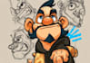 design doodle art, doodle illustration, cartoon character