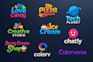 create  chocolate, sweets, ice, chamoy, snacks, food logo