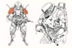 draw mecha, robot, sci fi concept art