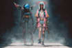 design cyberpunk and fantasy character splash art