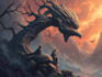 draw fantasy background and landscape