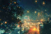 design a cyberpunk sci fi environments art illustration