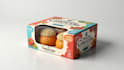 design a creative food product packaging, pouch, box design