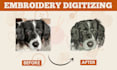 digitize a pets, hat,3d, and machine embroidery