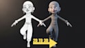 turn 2d sketch to 3d character model, custom toys full body render, stl printing