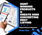 hunt winning products and create high converting ebay listings