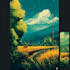 draw a natural landscape and background illustration