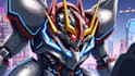 do anime style mecha robot illustrations