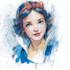 draw a disney watercolor portrait