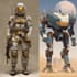 create a sci fi robot and mecha concept art