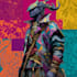 do expressive colorful abstract portraits