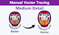 manually convert your raster logo, icon, artwork to vector