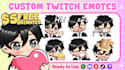 draw custom twitch emotes, chibi emotes, animated emotes, vtuber emotes for you