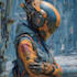 do a cyberpunk anime art
