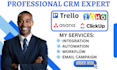 do asana workflow click up monday crm zapier automation trello zoho integration