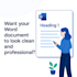 do document formatting in word